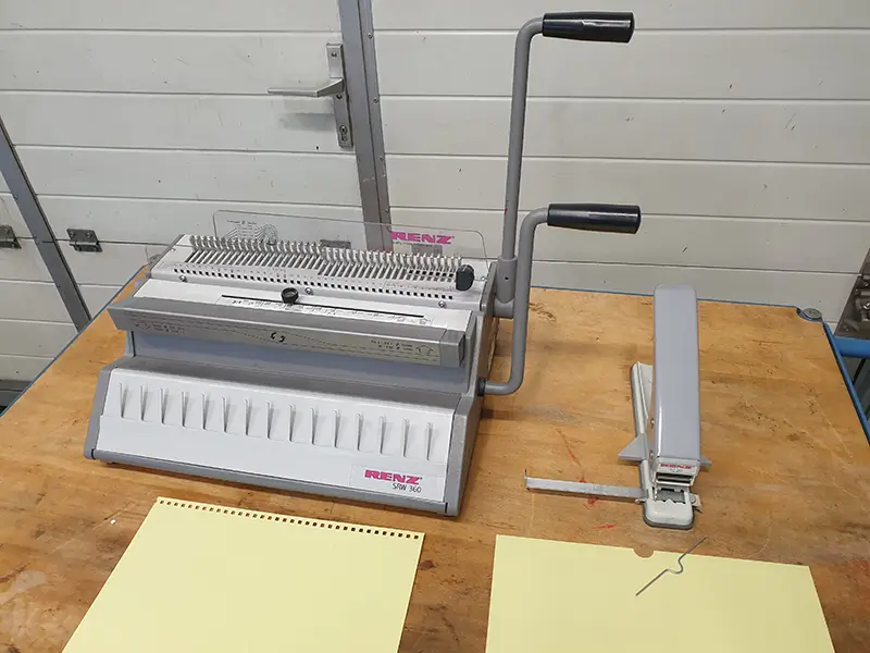 Wire-O-Punching and binding machine